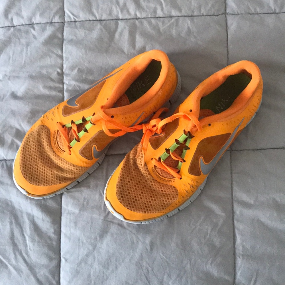 NEON ORANGE NIKE SHOES
